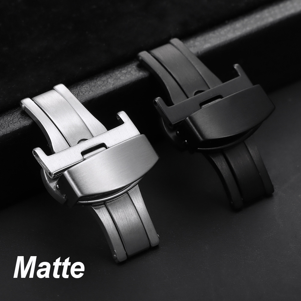 10/12/14/16/18/20/22mm Polishe - Butterfly Clasp Deployant avaliação e preço