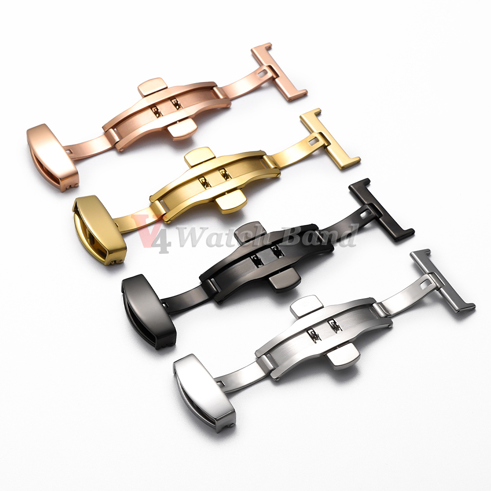 Polished Matte Double Button W - Butterfly Clasp Deployant avaliação e preço