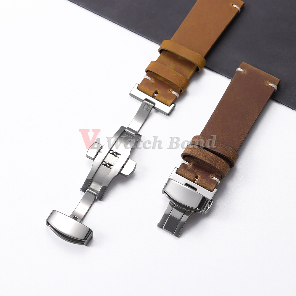 Polished Matte Double Button W - Butterfly Clasp Deployant avaliação e preço
