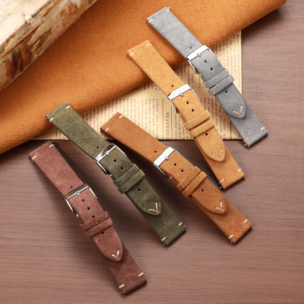 14 16 18 19 20 21 22mm Quick R - Suede Strap Watch avaliação e preço