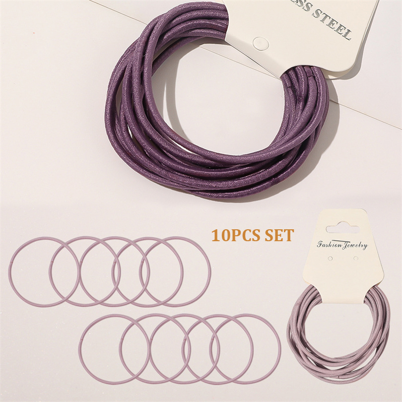 10PCS Women Girls Simple Basic - Silicone Band Women avaliação e preço