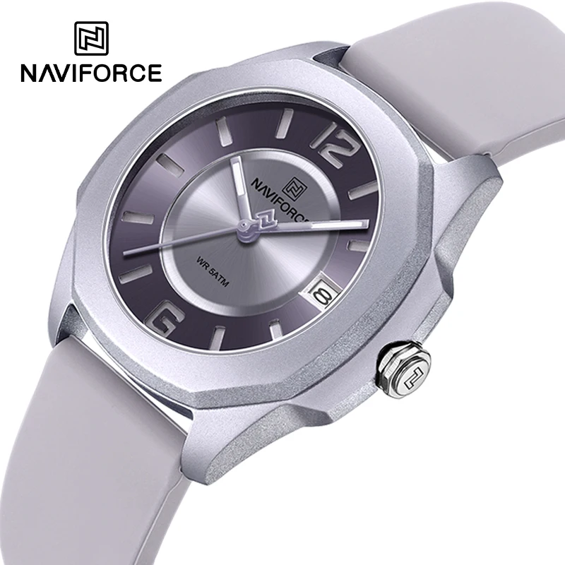 NAVIFORCE 7107 Watch for Women - Silicone Band Women avaliação e preço