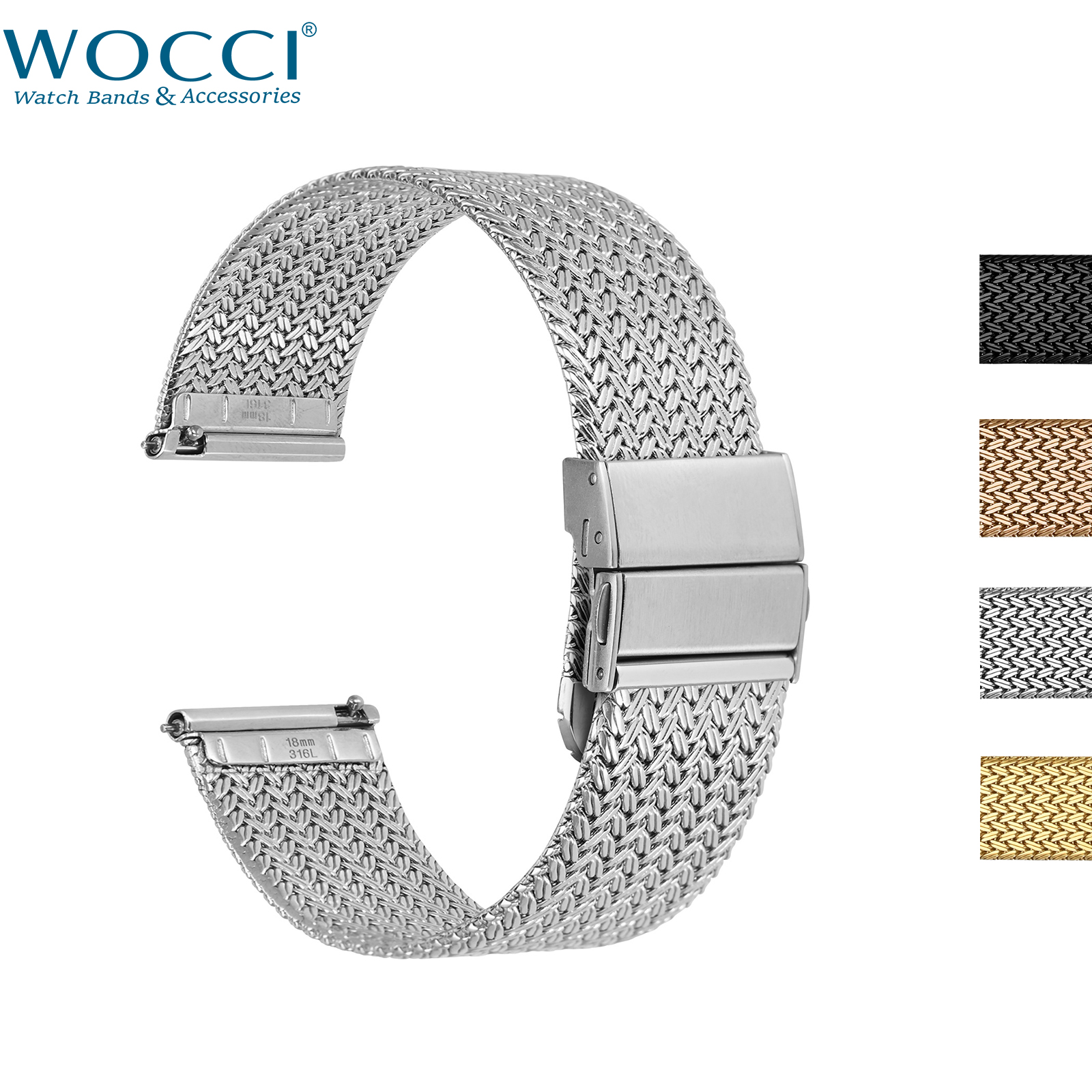 WOCCI Elite Metal Watch Band,  - Mesh Strap Metal avaliação e preço