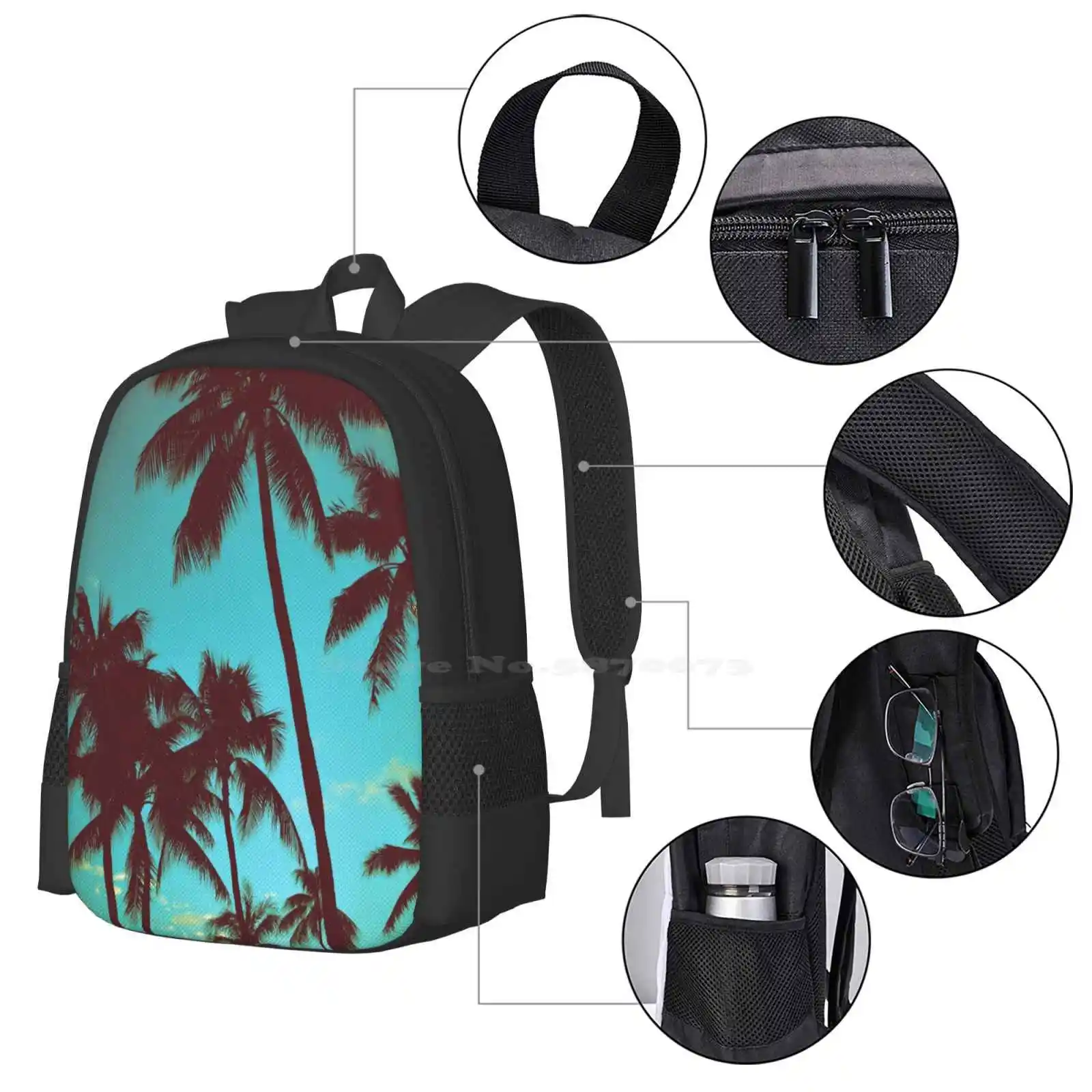Vintage Tropical Palms Pattern - Tropic Strap Vintage avaliação e preço