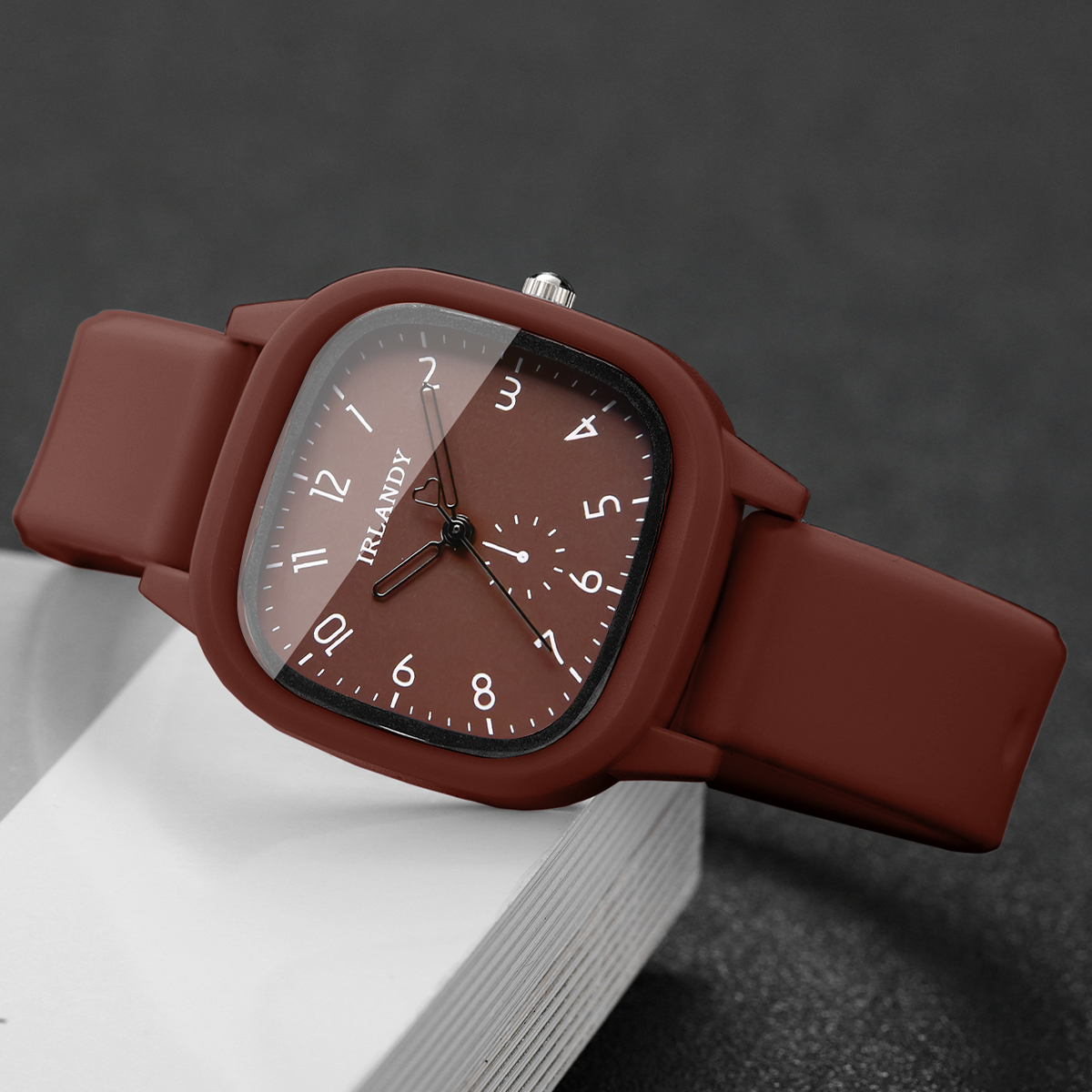 2PCS Fashion Square Arabic Dia - Silicone Band Women avaliação e preço
