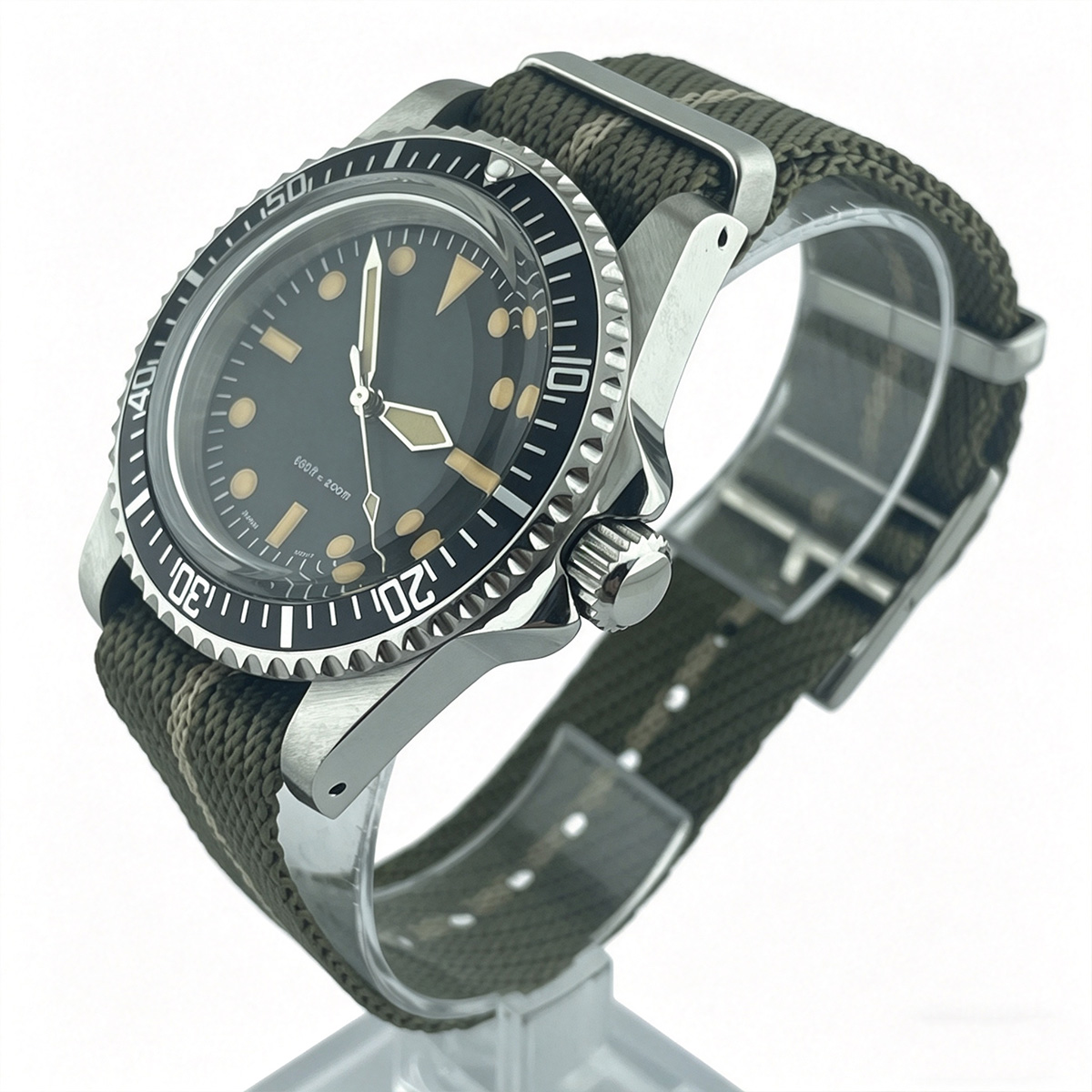 39.5mm Diver Retro watch acryl - Tropic Strap Vintage avaliação e preço