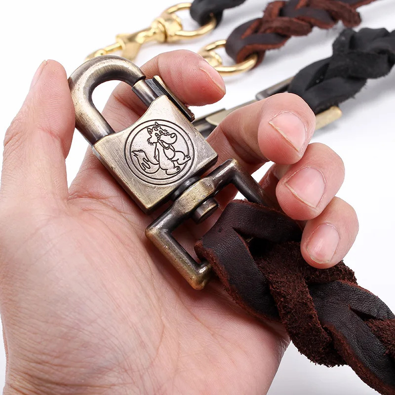 Genuine Leather Dog Leash - To - Leather Strap Quick Release avaliação e preço