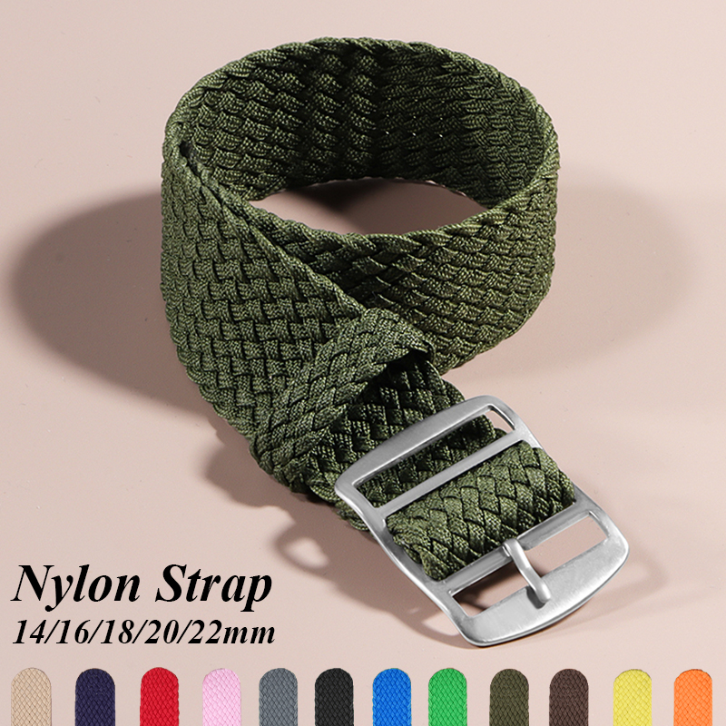 16mm 18mm 20mm 22mm Nylon Canv - Perlon Strap Woven avaliação e preço