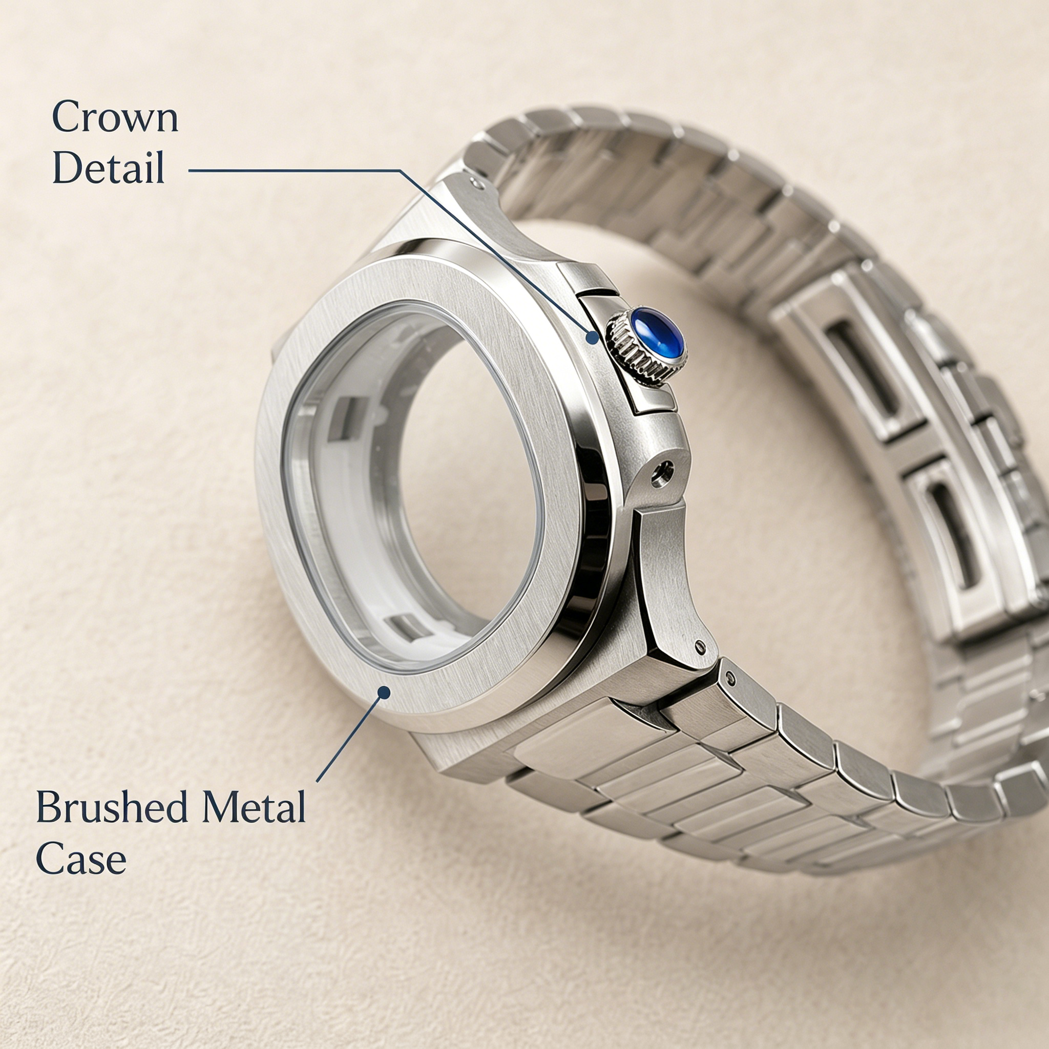 40mm Nautilus Watch Case Mod K - Butterfly Clasp Deployant avaliação e preço