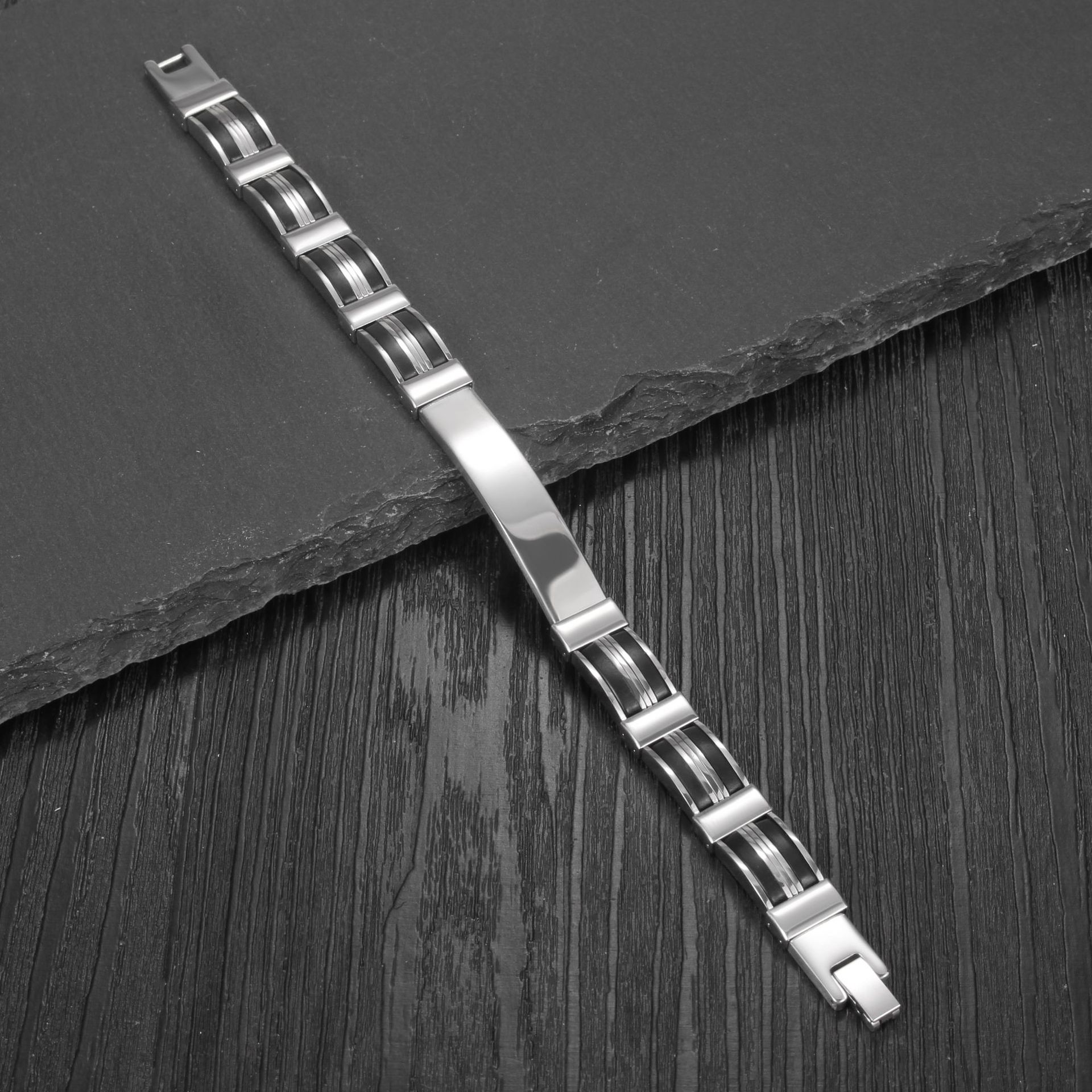 Punk Custom TEXT Name Men Stai - Silicone Band Women avaliação e preço
