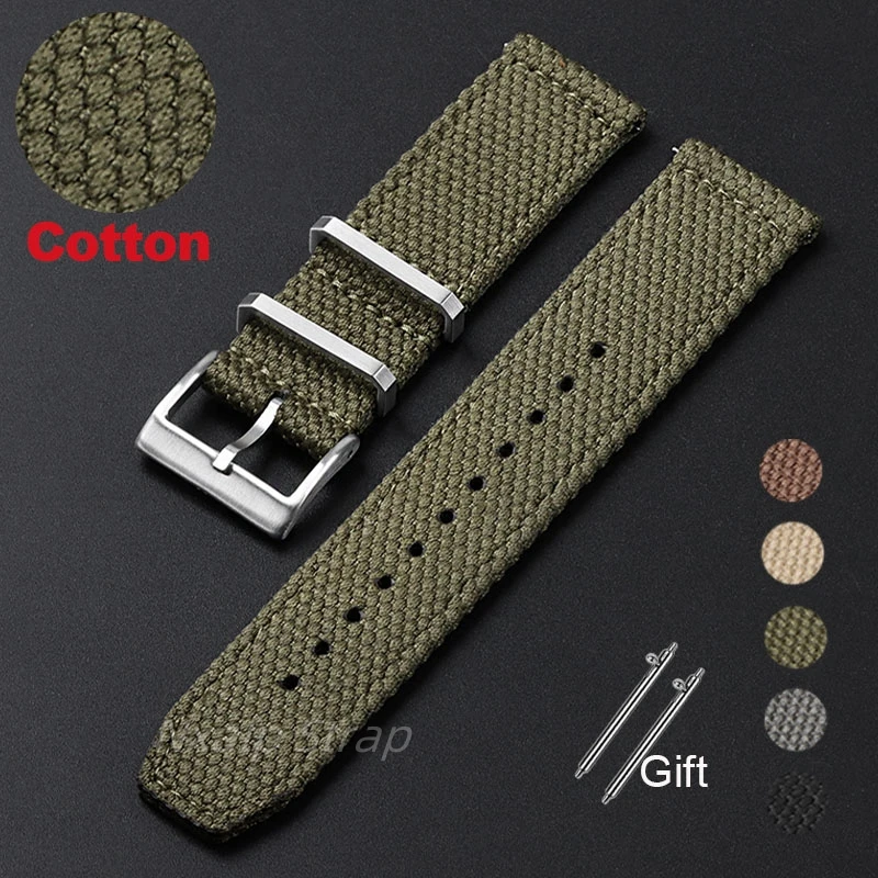 20mm 22mm Nylon Cotton Watch S - Nato Strap Nylon avaliação e preço