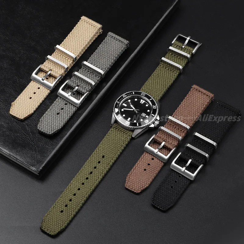20mm 22mm Nylon Cotton Watch S - Nato Strap Nylon avaliação e preço