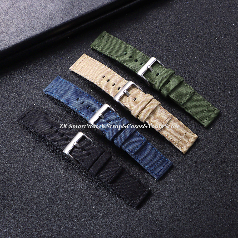 Nylon Watch Strap 20mm 22mm fo - Canvas Strap Watch avaliação e preço