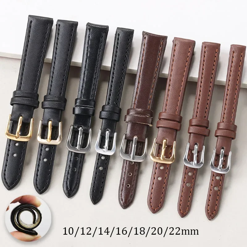 PU Leather Strap 10mm 12mm 14m - Suede Strap Watch avaliação e preço