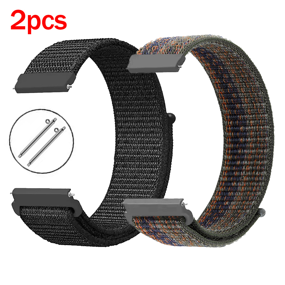 2Pcs 22mm Nylon Sport Strap Fo - Sport Loop Velcro avaliação e preço