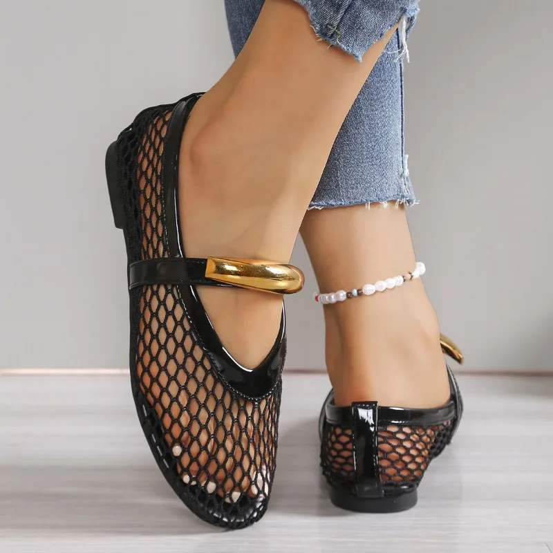 Women's Breathable Summer Roun - Mesh Strap Metal avaliação e preço
