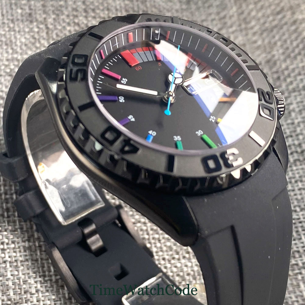 Tandorio 41mm 20ATM Diver Auto - Rubber Strap Diver avaliação e preço