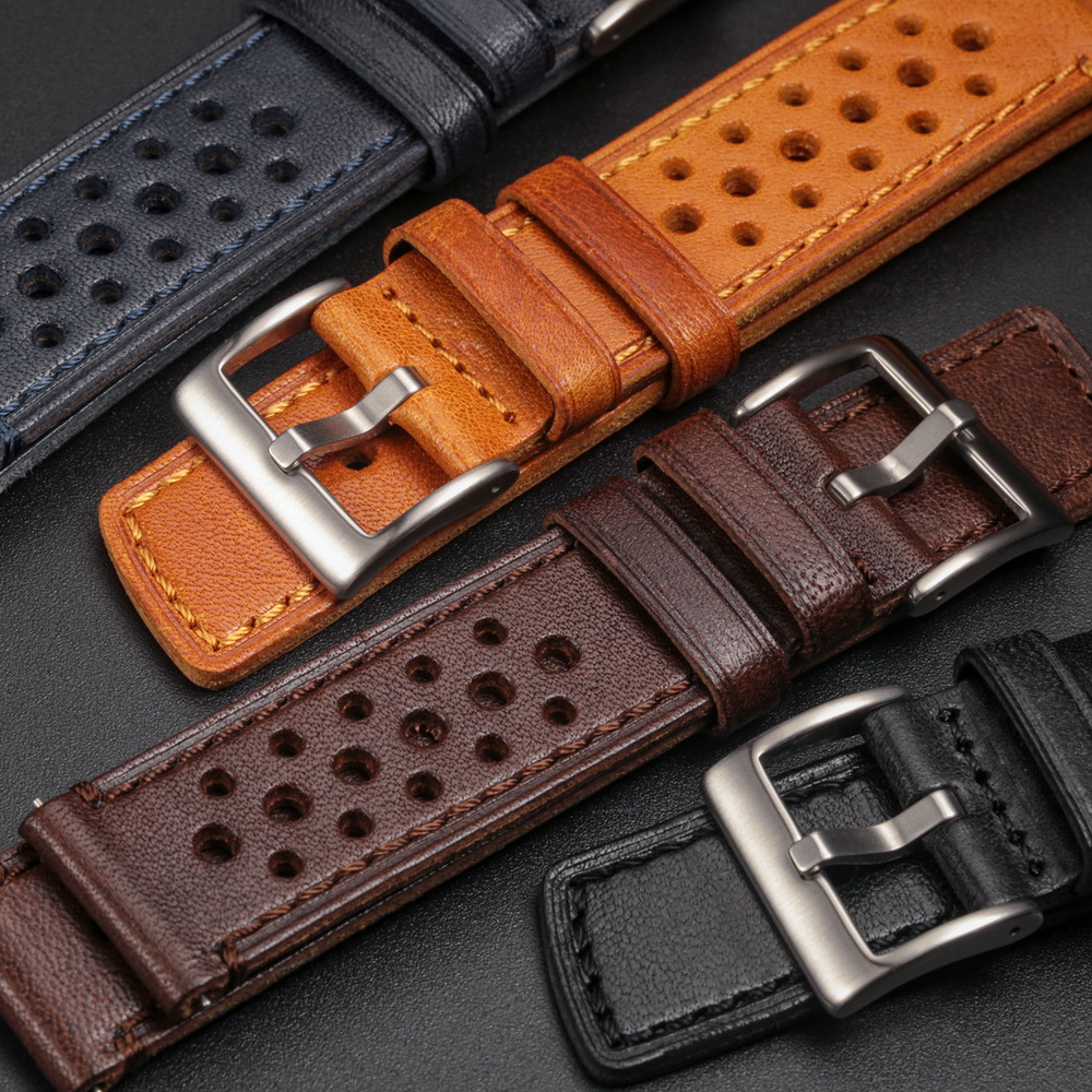 Hemsut Cowhide Watch Band Quic - Leather Strap Quick Release avaliação e preço