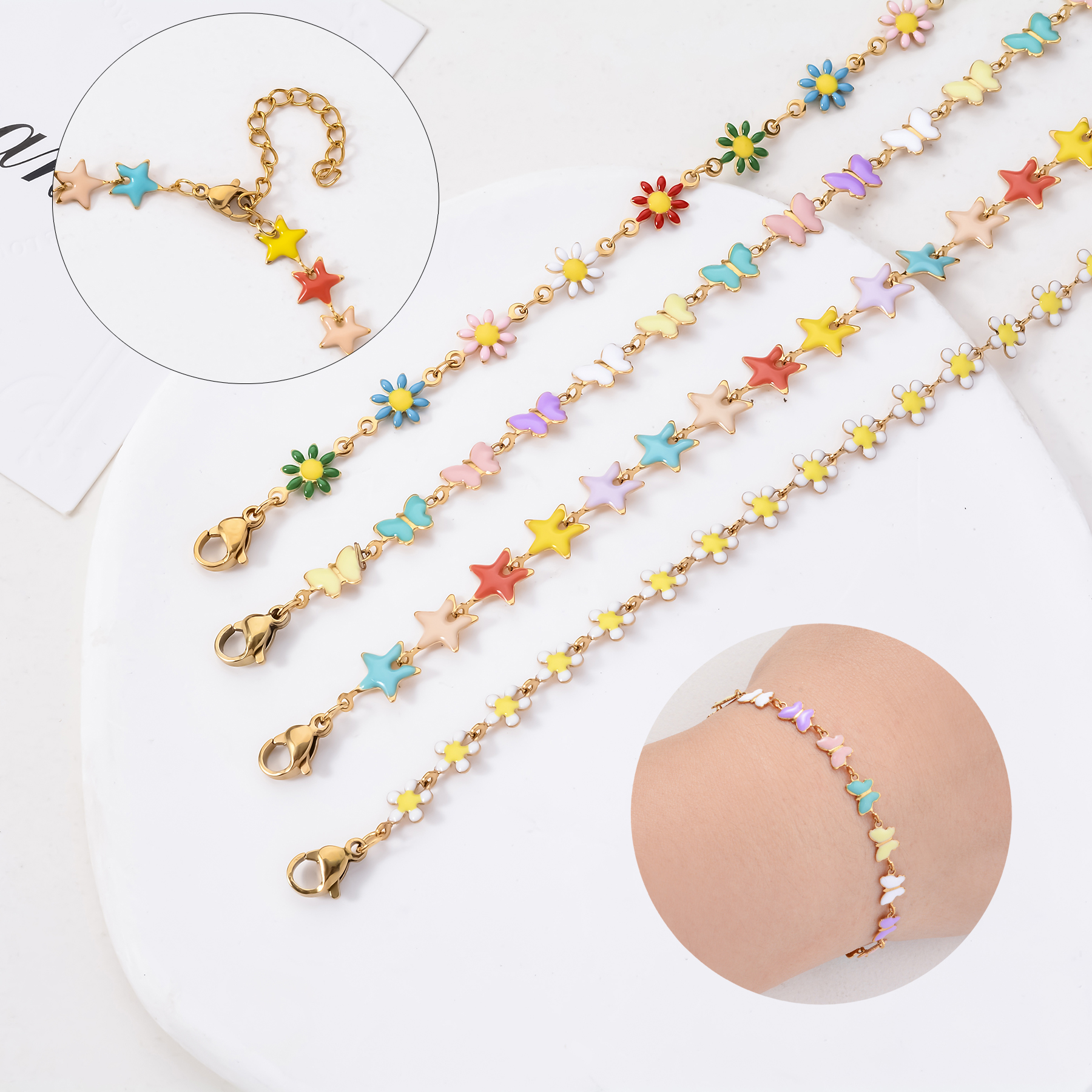 1Pcs Stainless Steel For Women - Butterfly Clasp Deployant avaliação e preço