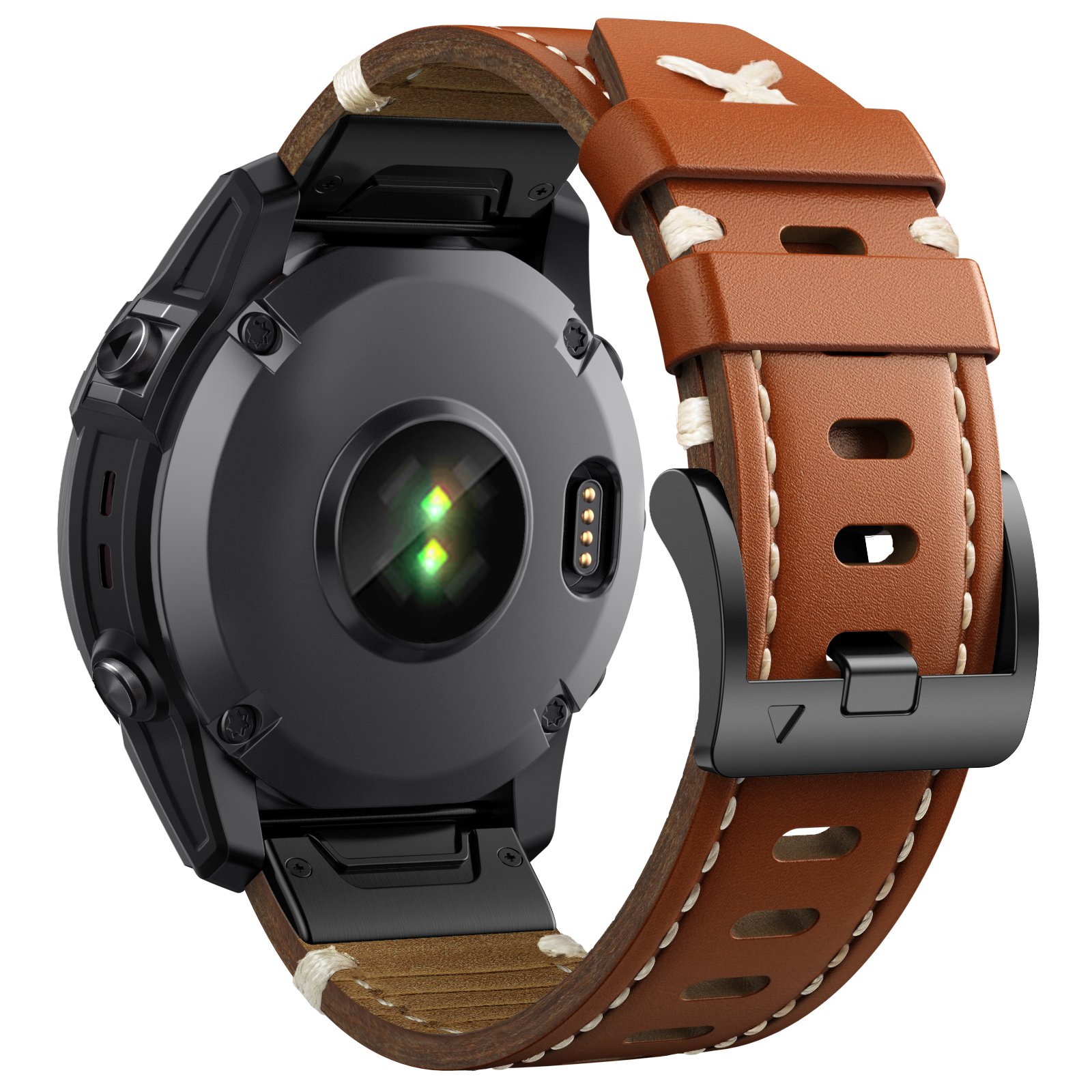 22 26mm Genuine Leather Strap  - Leather Strap Quick Release avaliação e preço