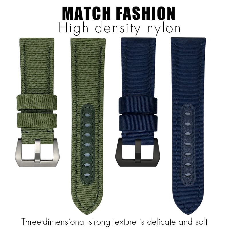 for Panerai 24mm New Nylon Wat - Canvas Strap Watch avaliação e preço