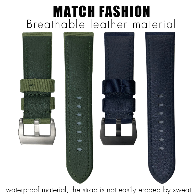 for Panerai 24mm New Nylon Wat - Canvas Strap Watch avaliação e preço