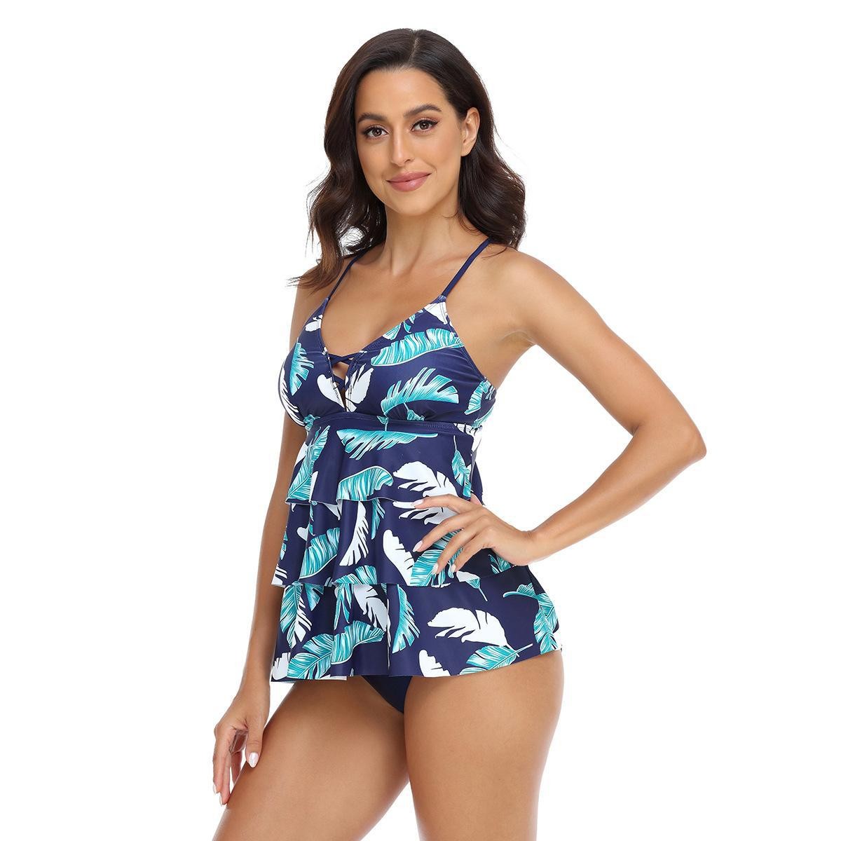 Woman Tankini Tropical Leaf Pr - Tropic Strap Vintage avaliação e preço