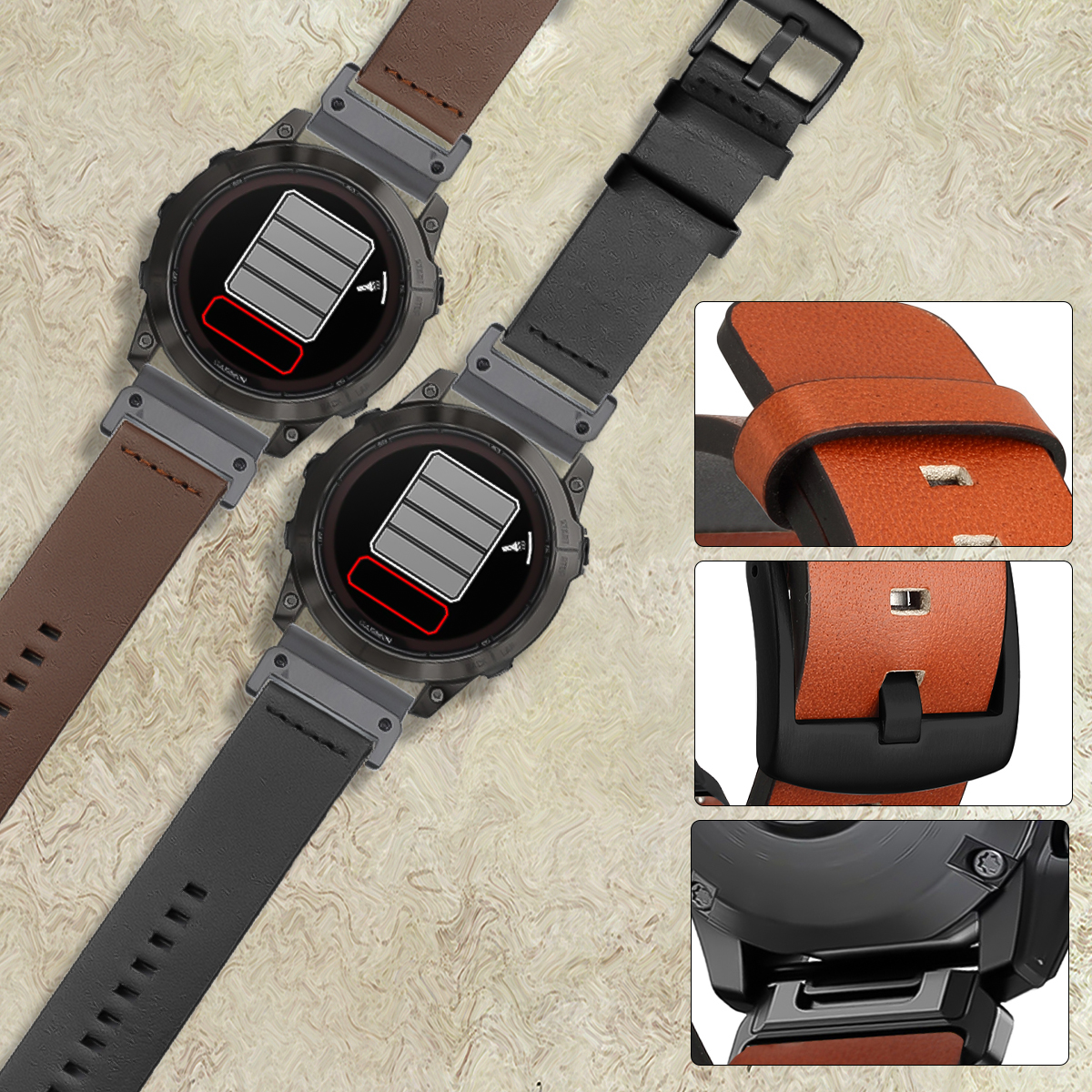 26mm 22mm Quick Fit Strap For  - Leather Strap Quick Release avaliação e preço