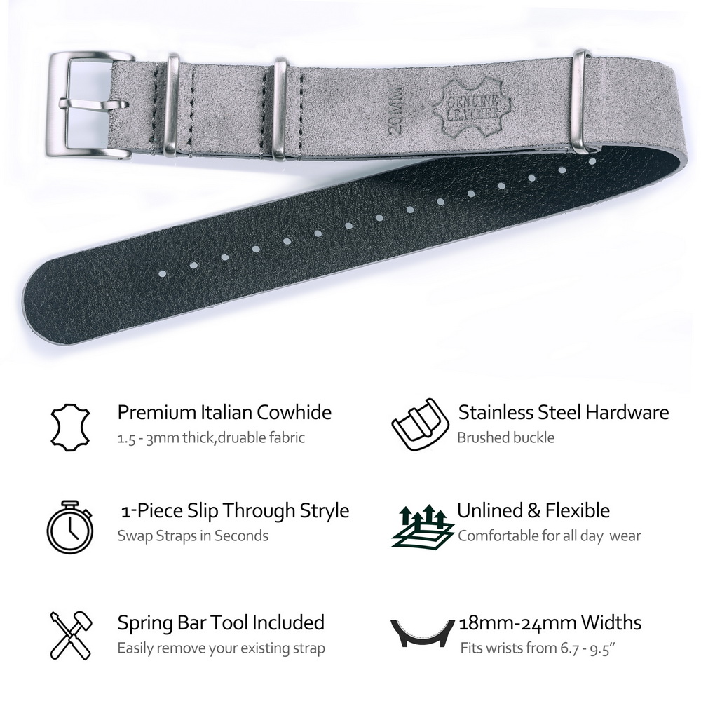 HEMSUT Genuine Leather Watch B - Suede Strap Watch avaliação e preço