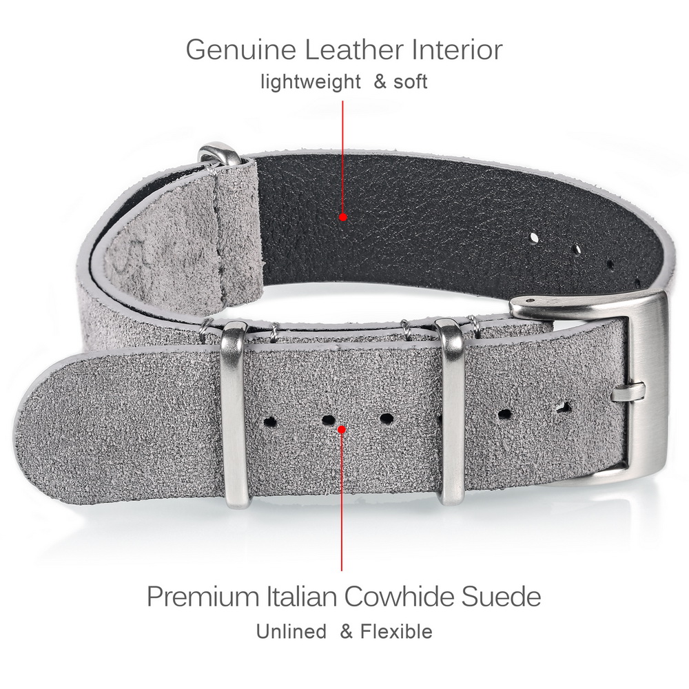 HEMSUT Genuine Leather Watch B - Suede Strap Watch avaliação e preço