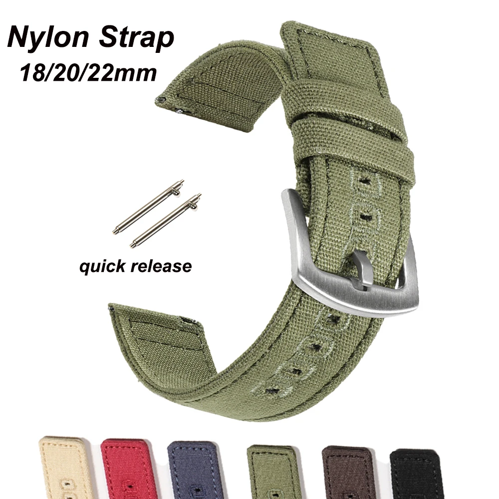 18mm 20mm Nylon Woven Canvas W - Perlon Strap Woven avaliação e preço