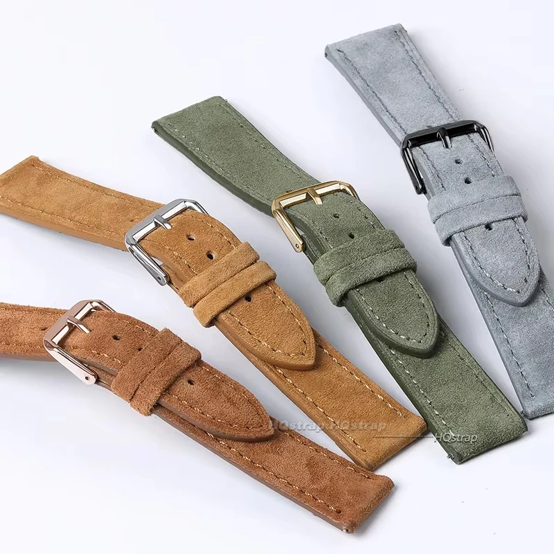 Suede Genuine Leather Watchban - Suede Strap Watch avaliação e preço