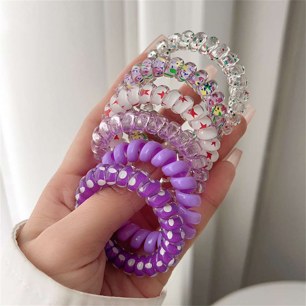 6pcs Sweet Cute Colorful Spira - Silicone Band Women avaliação e preço