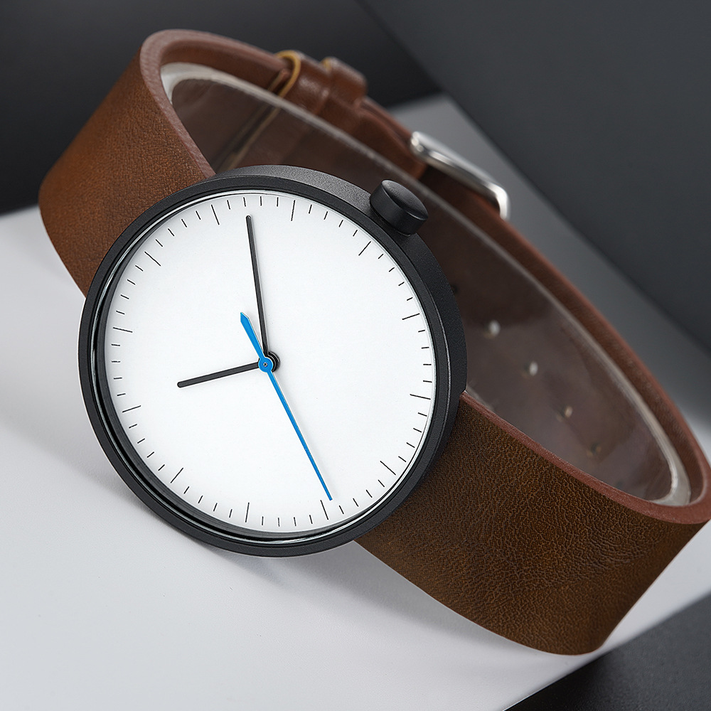 UTHAI Watch Men Simple Trendy  - Leather Watch Band Men avaliação e preço